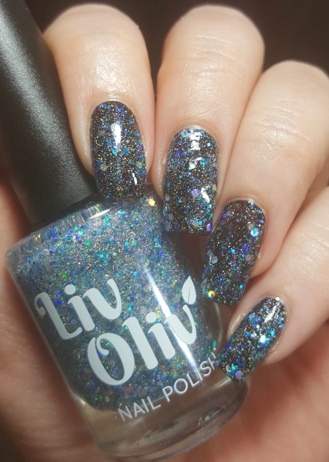 Neptune over black bottle swatch