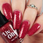 Red Glittery Nail Polish