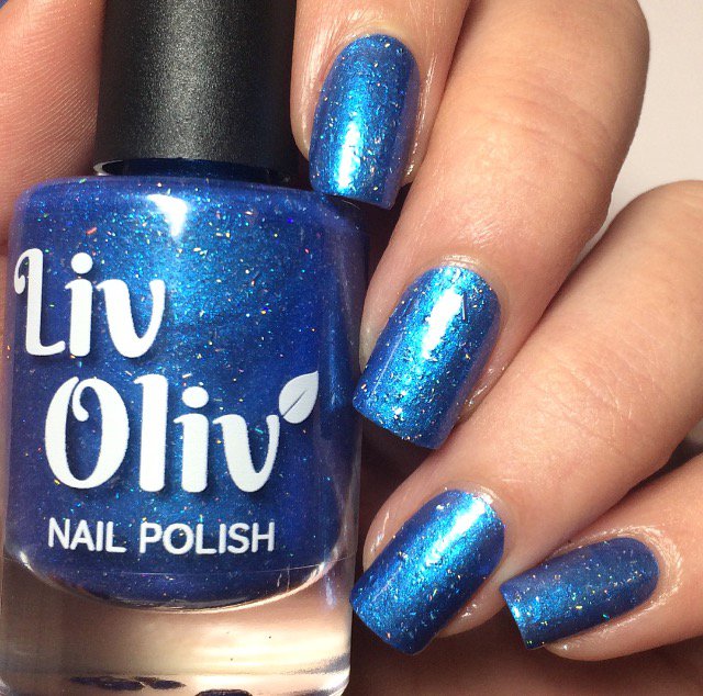 Electric Blue Nail varnish | LivOliv Cosmetics Vegan Nail ...