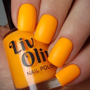 Carnival swatch - bright neon orange matte top coat