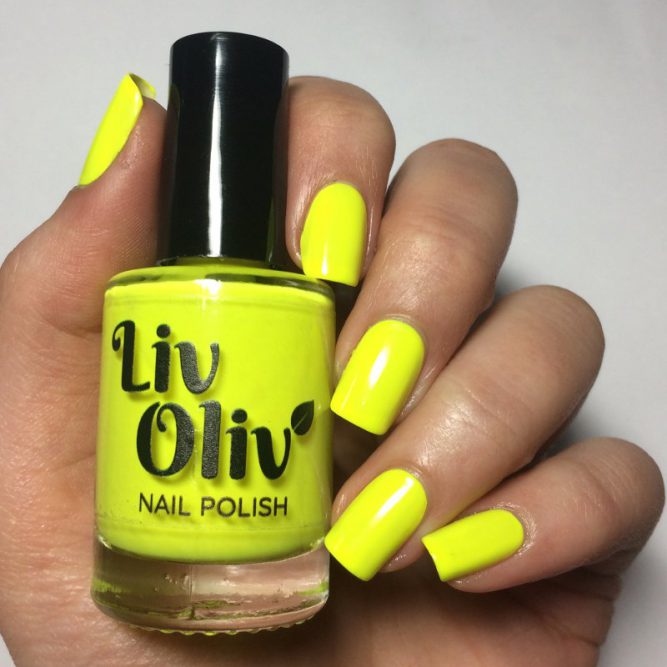 Harmony - bright neon yellow gloss top coat