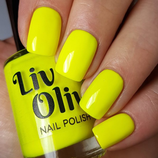 Harmony - bright neon yellow gloss top coat