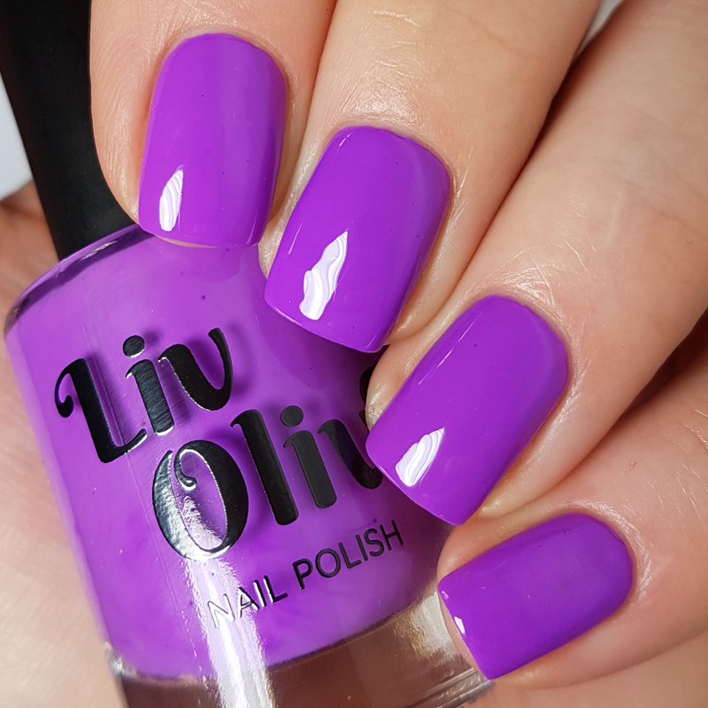 Neon Purple Nail Varnish LivOliv Cosmetics Vegan Nail Polish Peace Neon Purple Nail Varnish LivOliv Cosmetics Vegan Nail Polish Peace