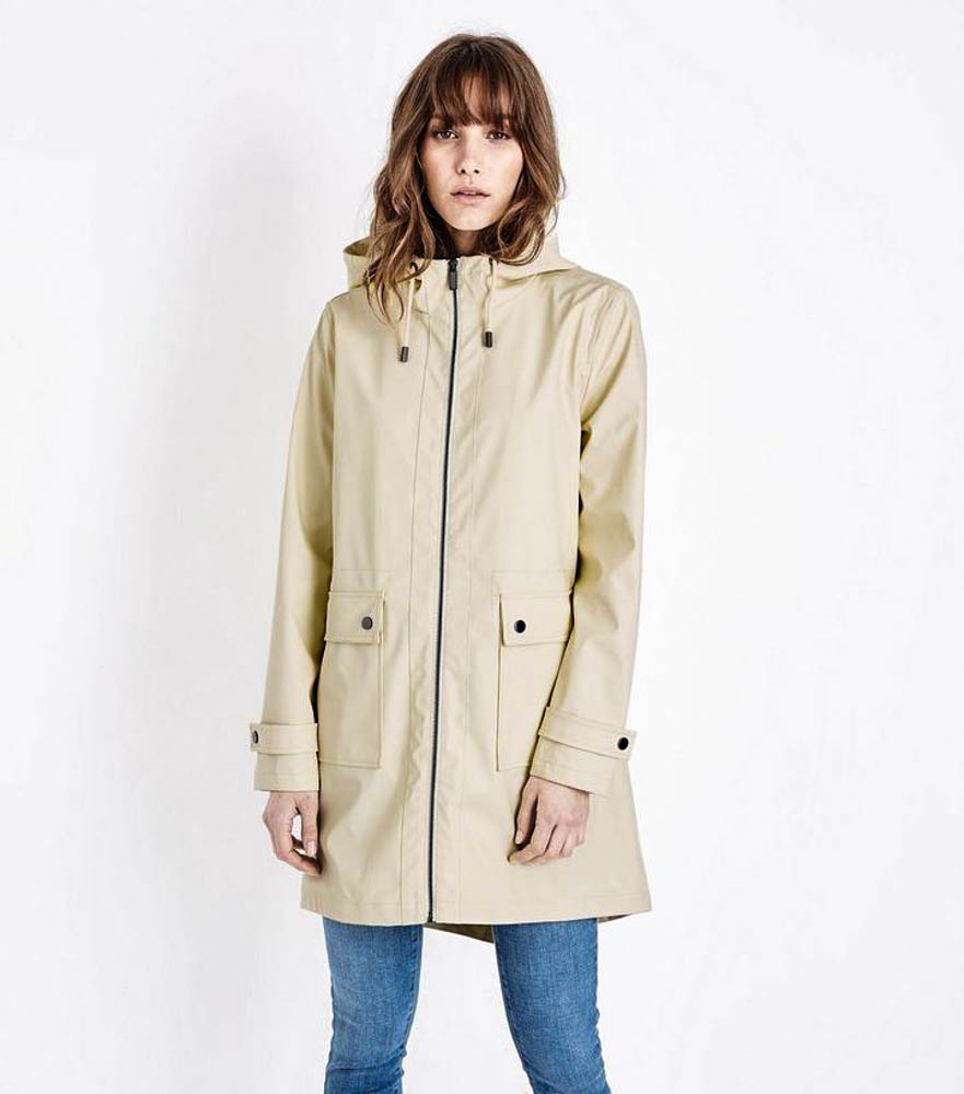 Pale Yellow Longline Anorak