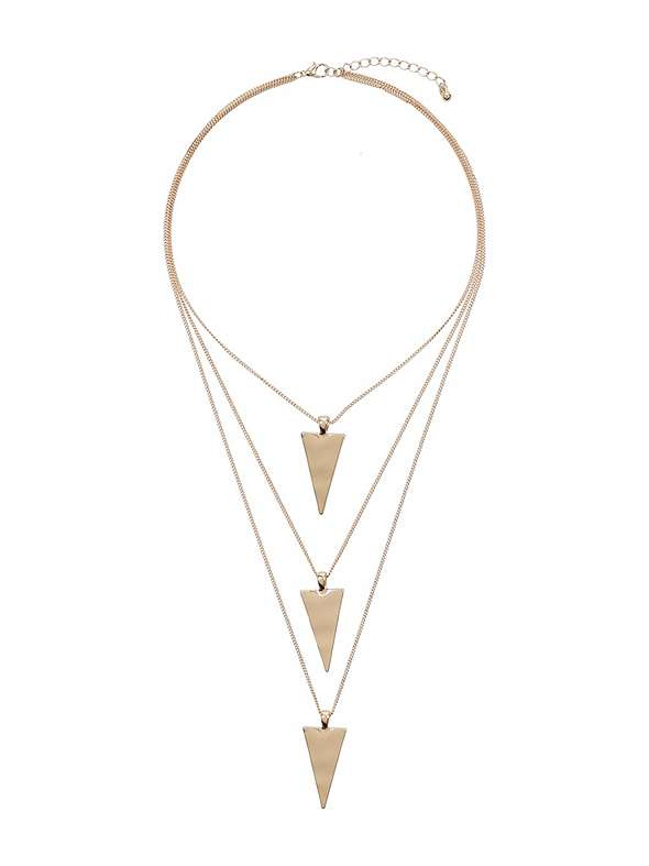 Mikey London Multi Triangle Pendant Chain Necklace