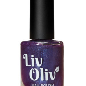 Livoliv purple glitter cruelty free nail polish