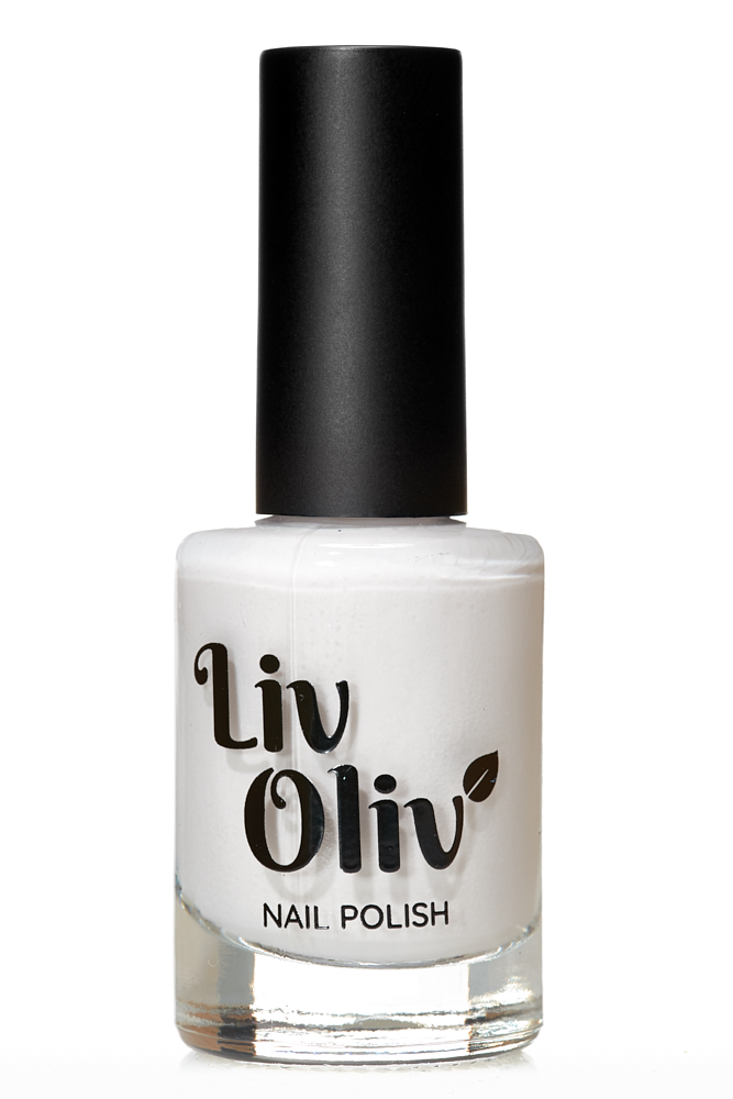 Creme White Nail Polish - LivOliv Cosmetics Nail Varnish - White Horses