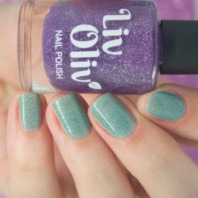 purple to aqua thermal cruelty free nail polish aqua nails