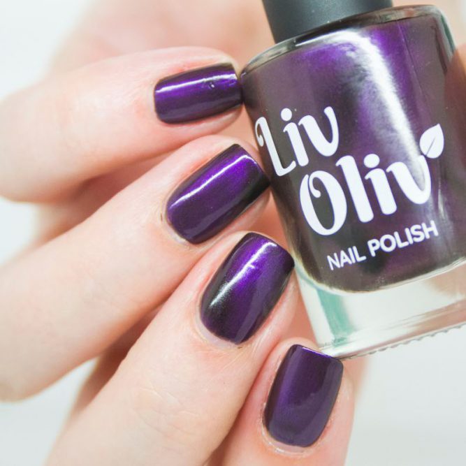 livoliv cruelty free magnetic nail polish deep pruple