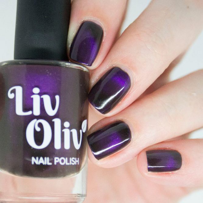 livoliv cruelty free magnetic nail polish purple