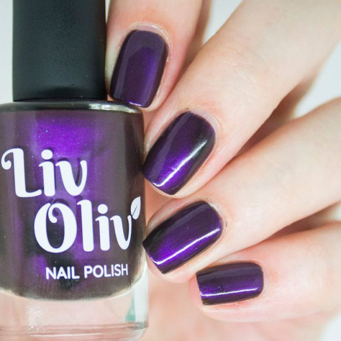 livoliv cruelty free magnetic nail polish purple