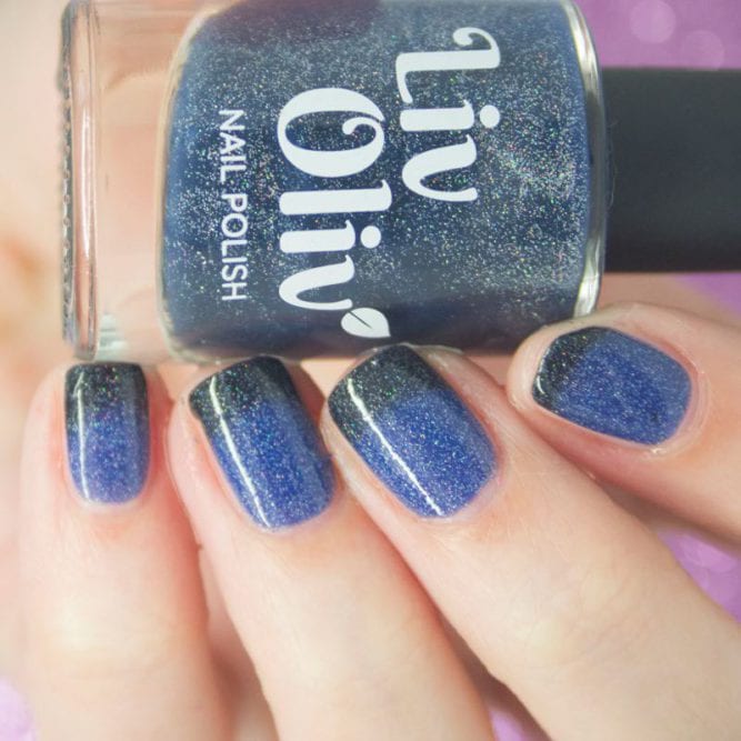 cruelty free Mystical Mayhem blue nail varnish bottle