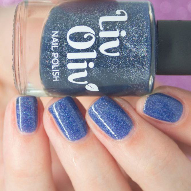 cruelty free Mystical Mayhem blue nail varnish bottle