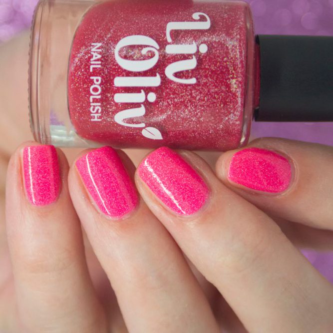 red to pink thermal cruelty free nail polish hot pink nails