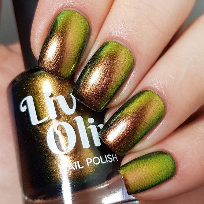 LivOliv Cruelty Free Nail Polish ultra chrome gold