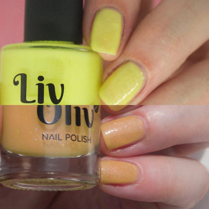 photochromic yellow cruelty free nail polish transition nails