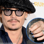 Johnny Depp painted nails