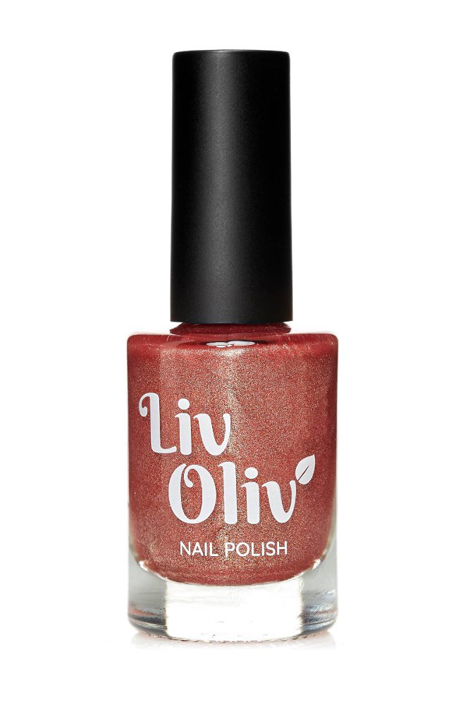 Livoliv rose gold polish in a bottle