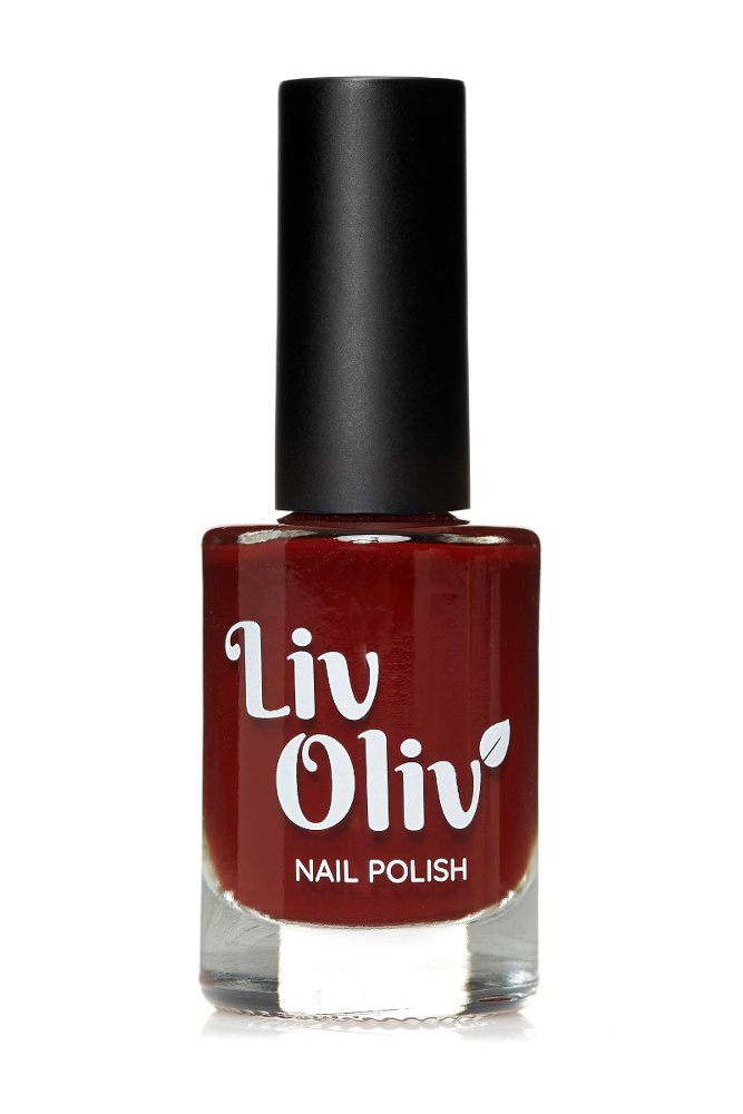 Livoliv Red Black polish in a bottle